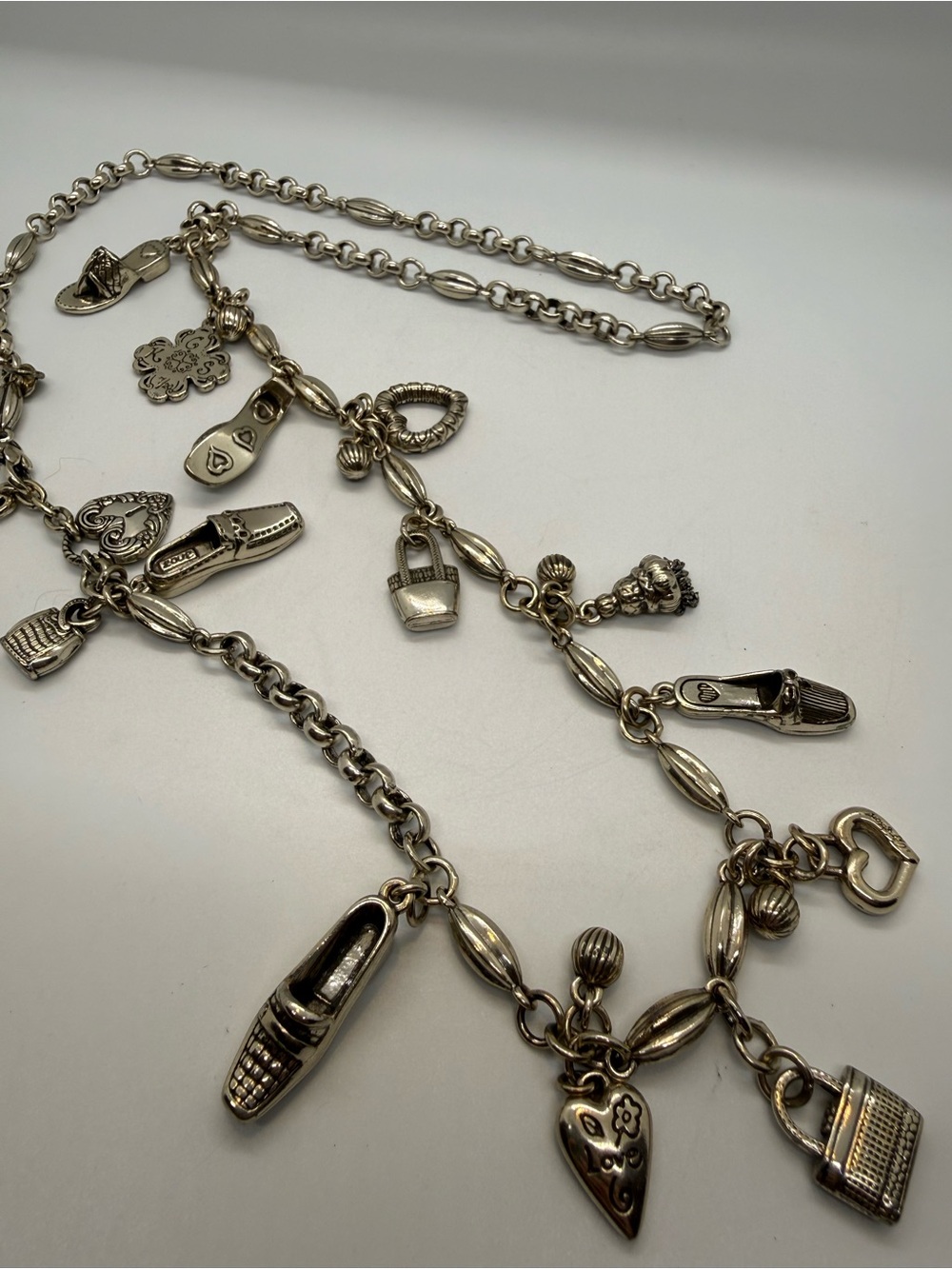 Brighton Multi-Charm Chain Belt / Long Statement Necklace Small